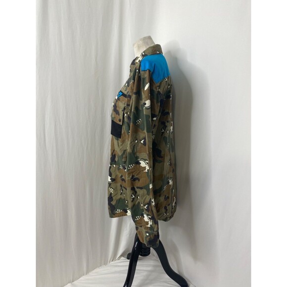 LRG Wovens Collection Mens Size Large Shirt Green Wolfland Button Down Camo - Picture 9 of 16